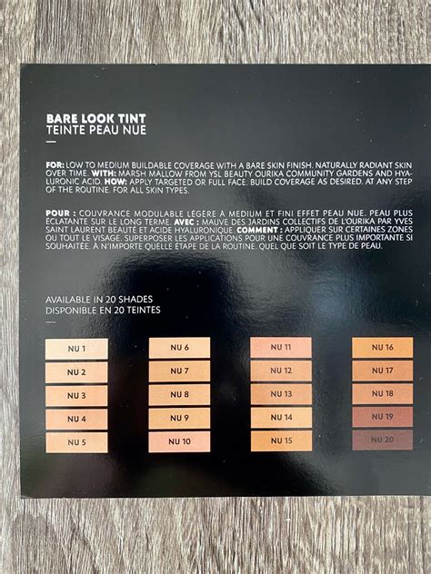 ysl nu bare look tint sample